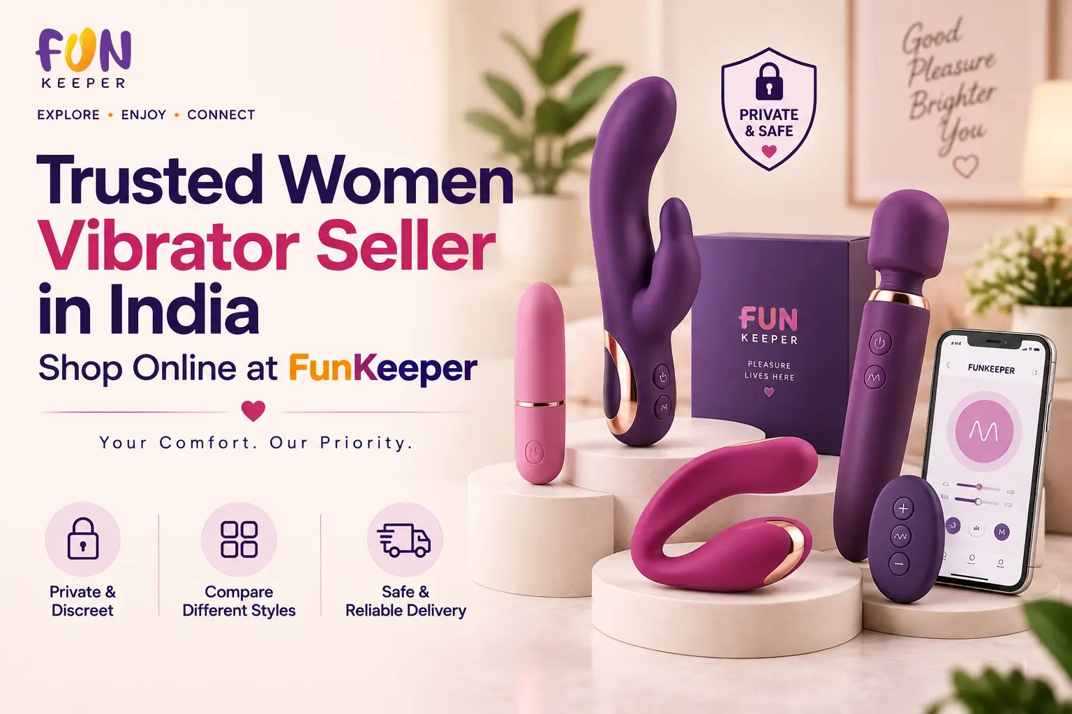 Trusted Women Vibrator Seller in India Shop Online at FunKeeper